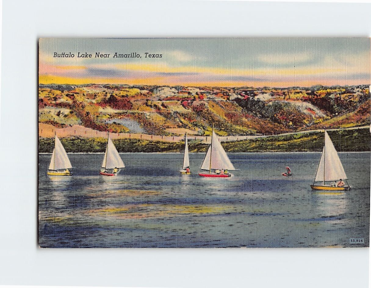 Postcard Buffalo Lake near Amarillo Texas USA