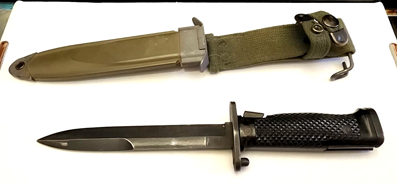 Vintage Military WWll US-M5 Bayonet w/ US-M8A1 Sheath Scabbard Fighting Knife