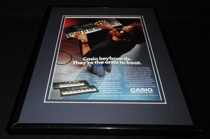 1987 Casio Keyboards 11x14 Framed ORIGINAL Vintage Advertisement
