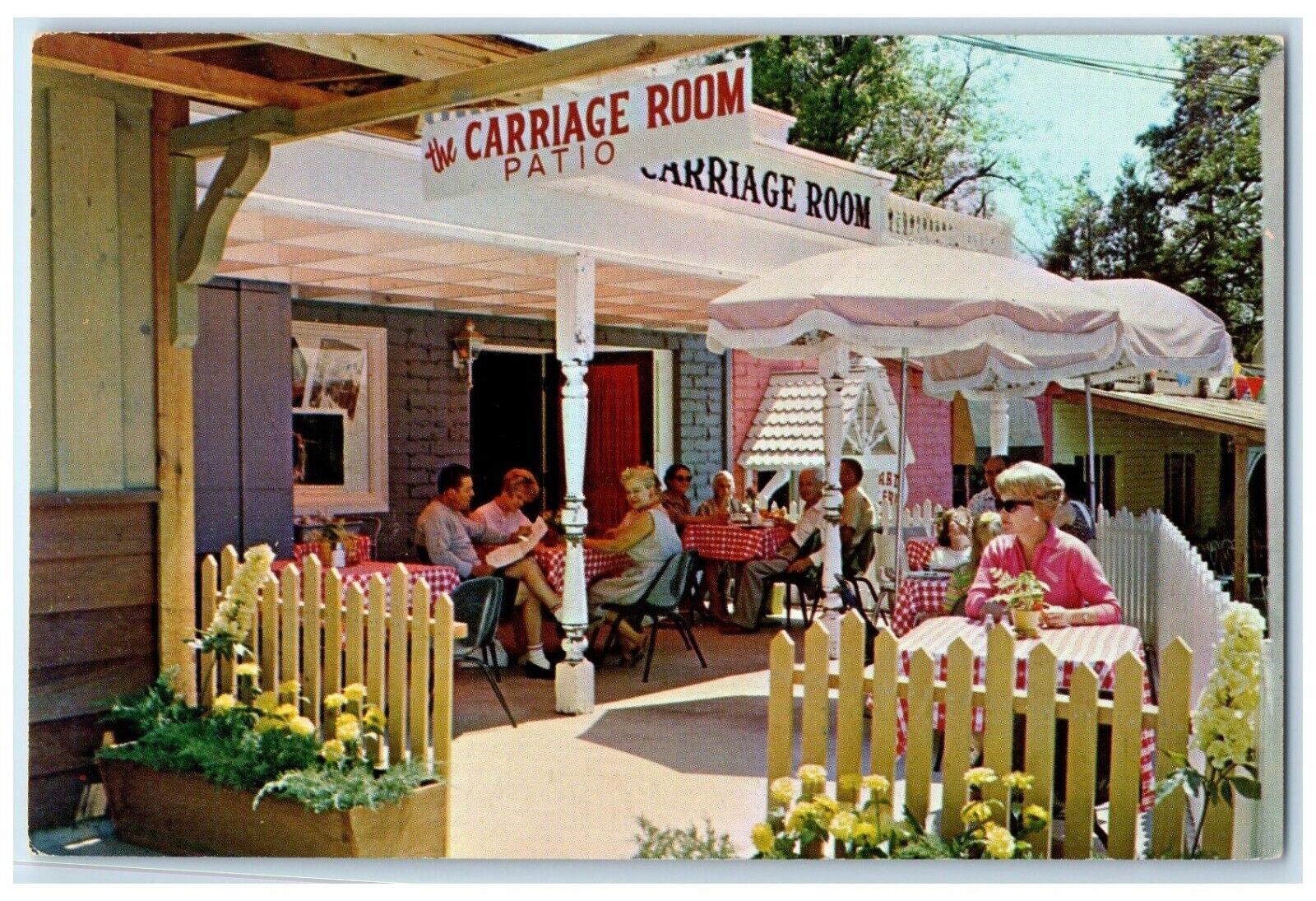 c1960's The Carriage Room Patio Idyllwild California CA Posted Vintage Postcard