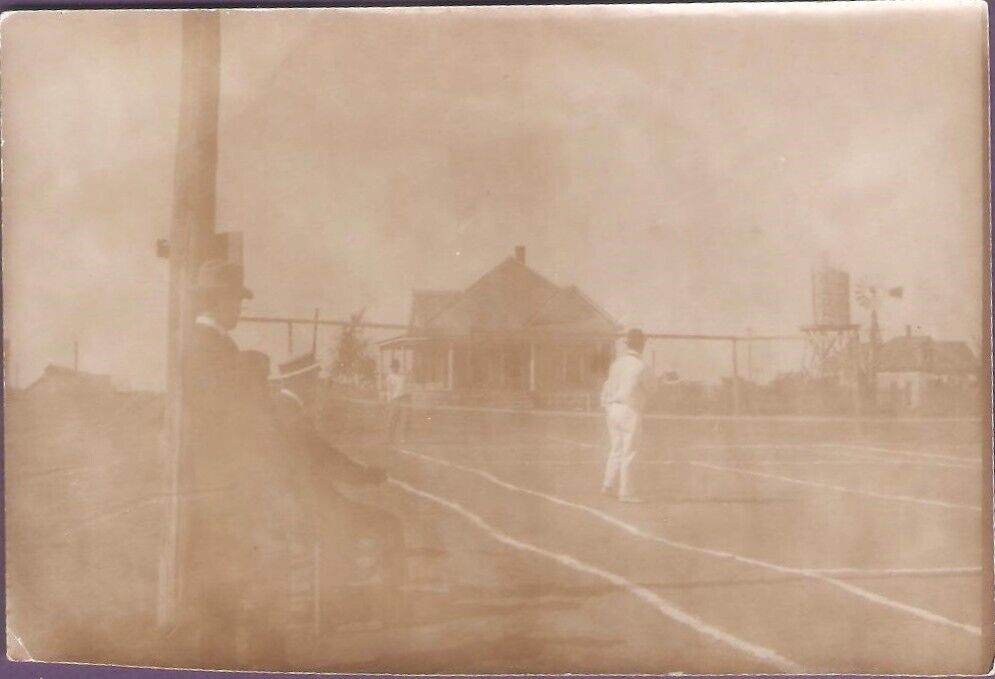 Seymour Texas Tennis Court 1915 Vintage Photo