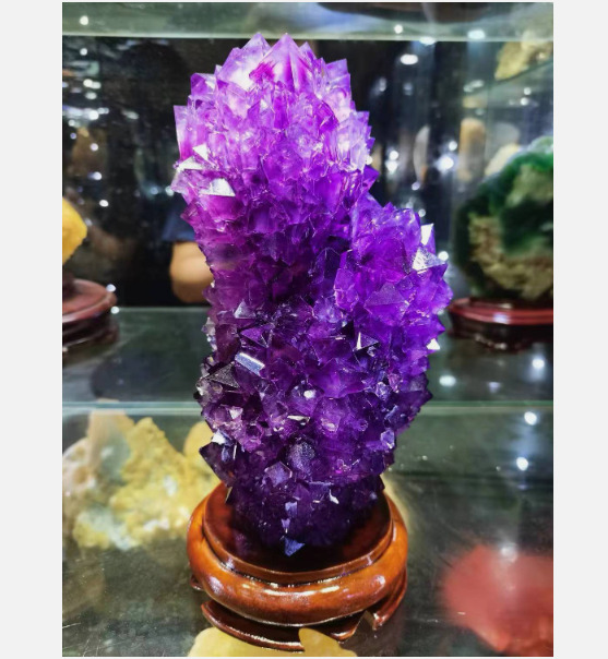 5 - 7LB！Chinese Antique Rare Purple Jade Crystal Mineral Specimen Ornament