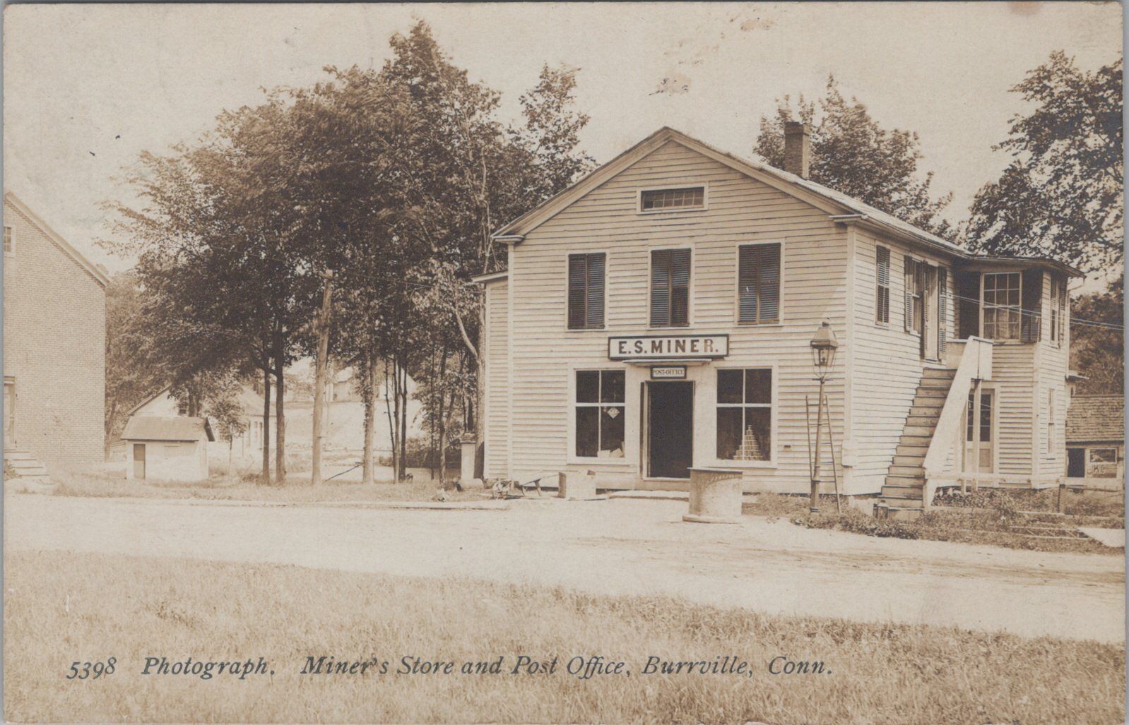 E.S.Miner\'s Store and Post Office, Burrville, Connecticut c1900s RPPC Postcard