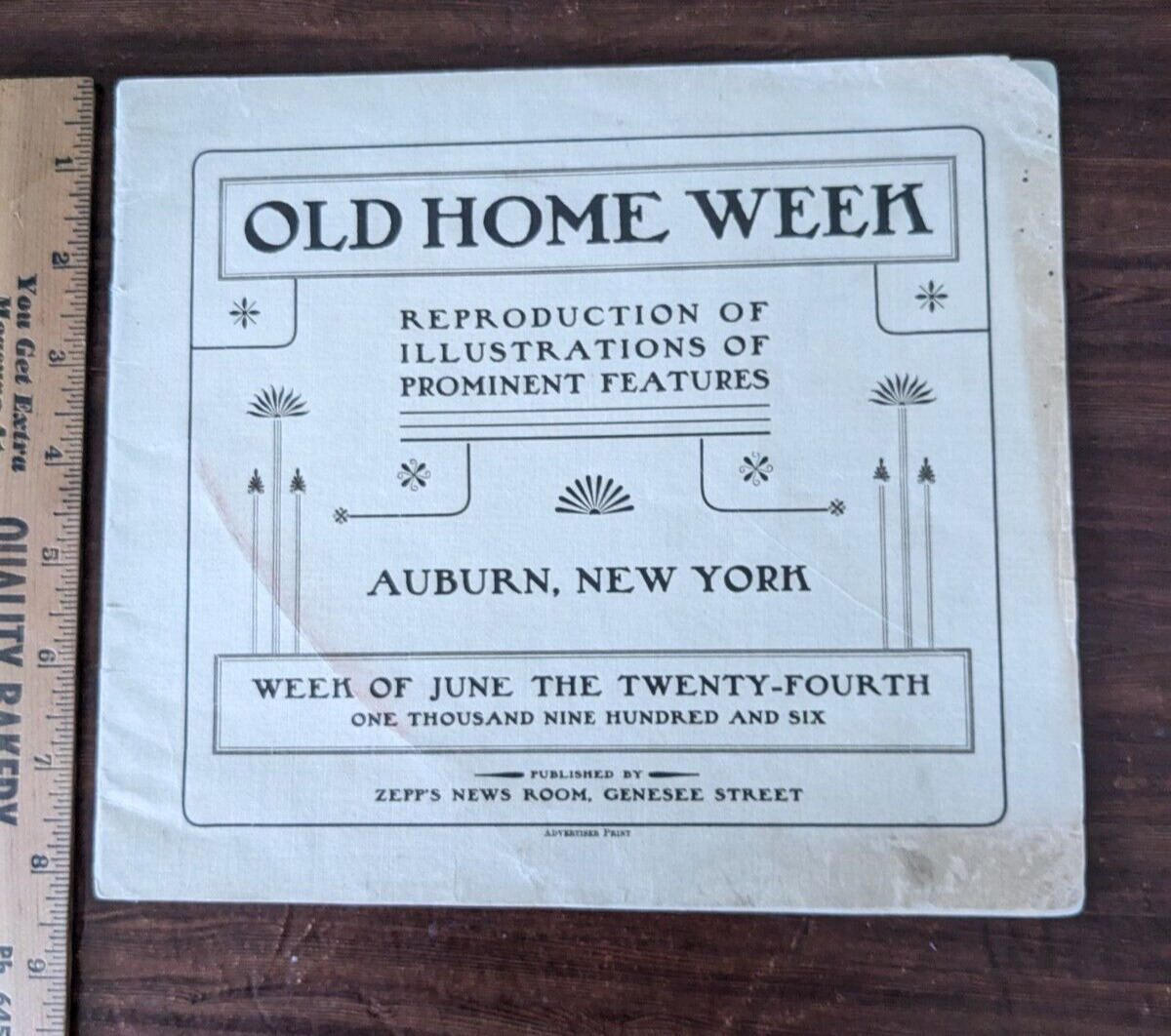VTG Old Home Week Auburn NY Booklet 1906