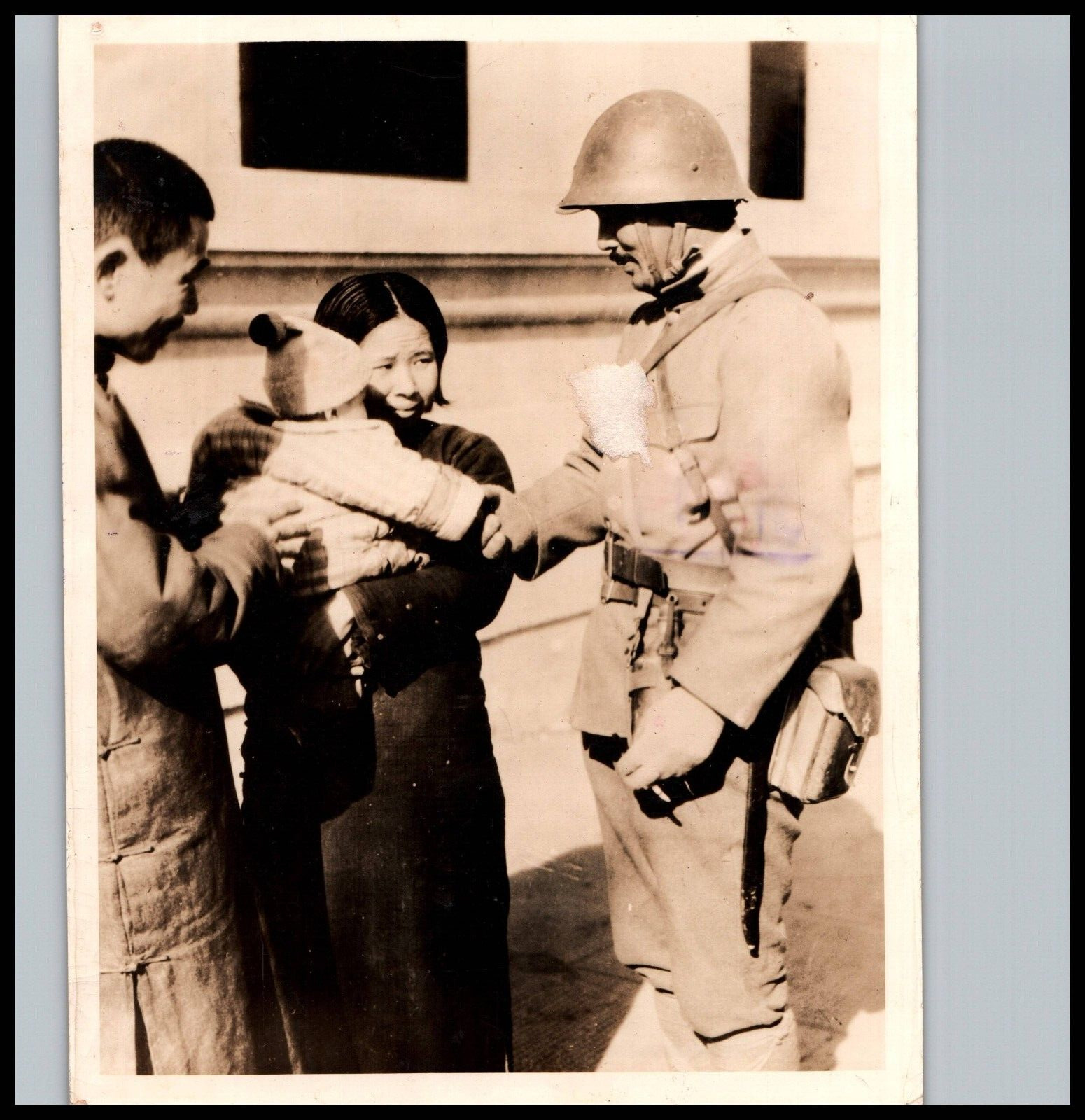 CHINA SINO-JAPANESE WAR JAPAN SOLDIER OCCUPIED NANKING 1938 PRESS PHOTO 400
