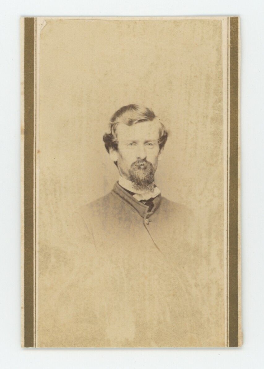 Antique CDV Circa 1870s Handsome Man With Goatee Beard Hollyland Washington, DC