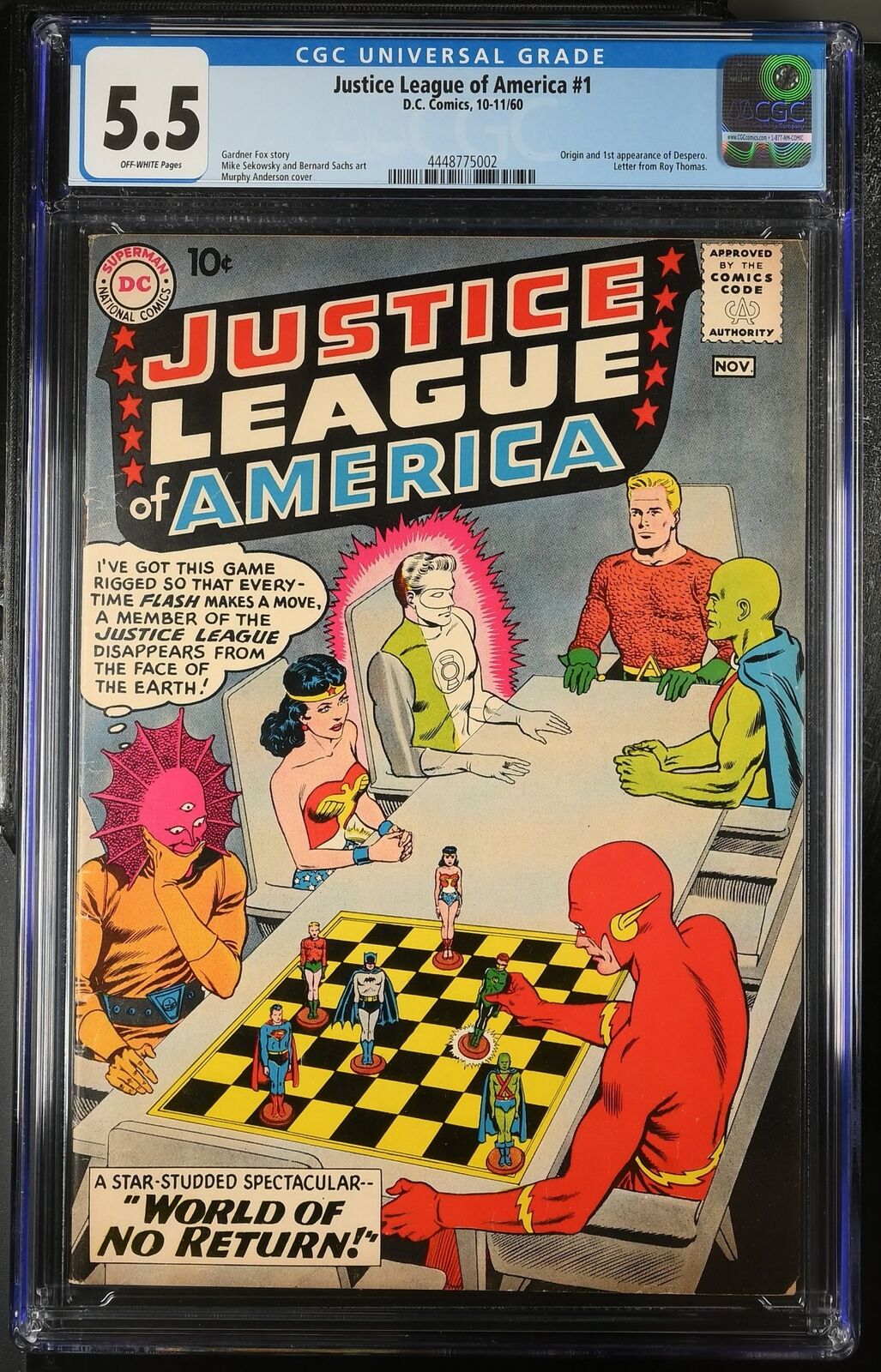 Justice League Of America (1960) #1 CGC FN- 5.5 1st Appearance Despero