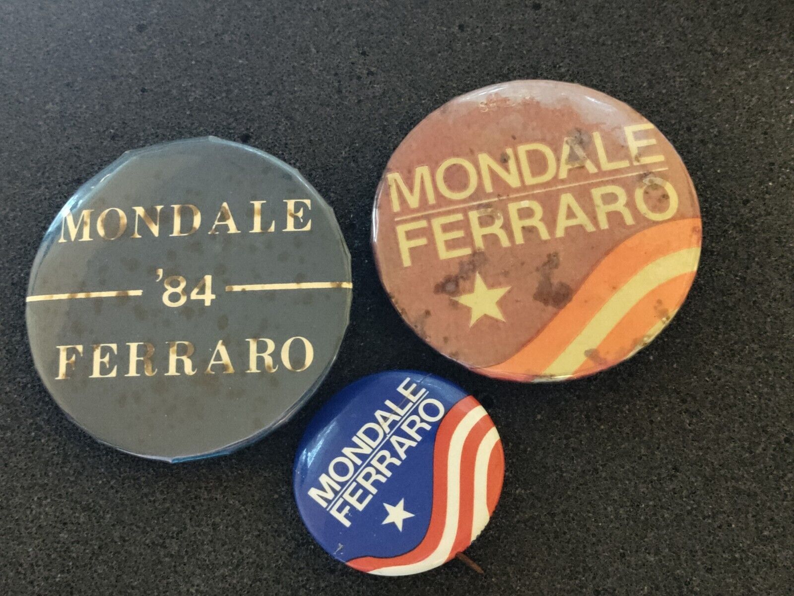 1984 Walter Mondale Geraldine Ferraro Presidential Campaign Button lot Political