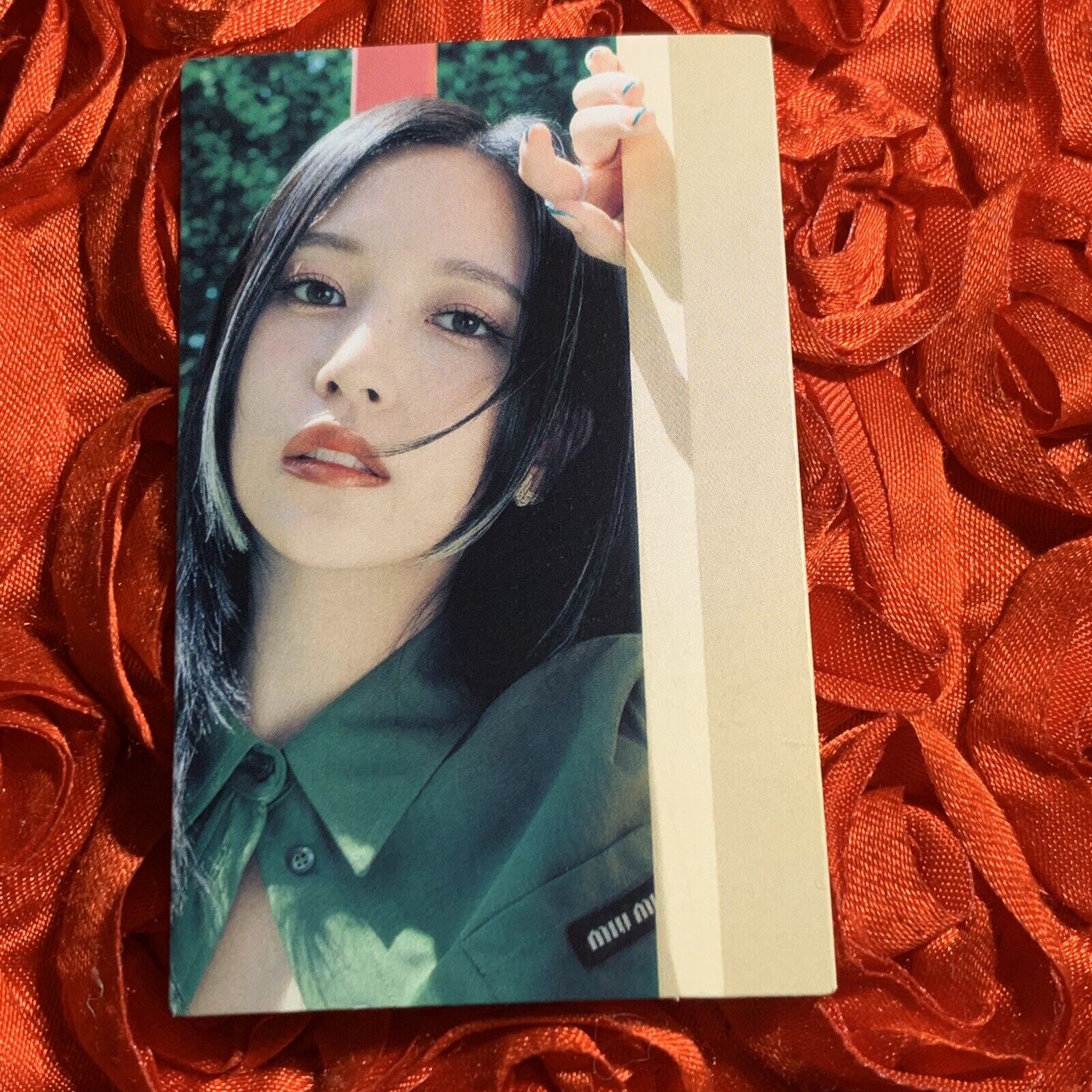Mina TWICE 1&2 Edition Celeb K-pop Girl Photo Card Green