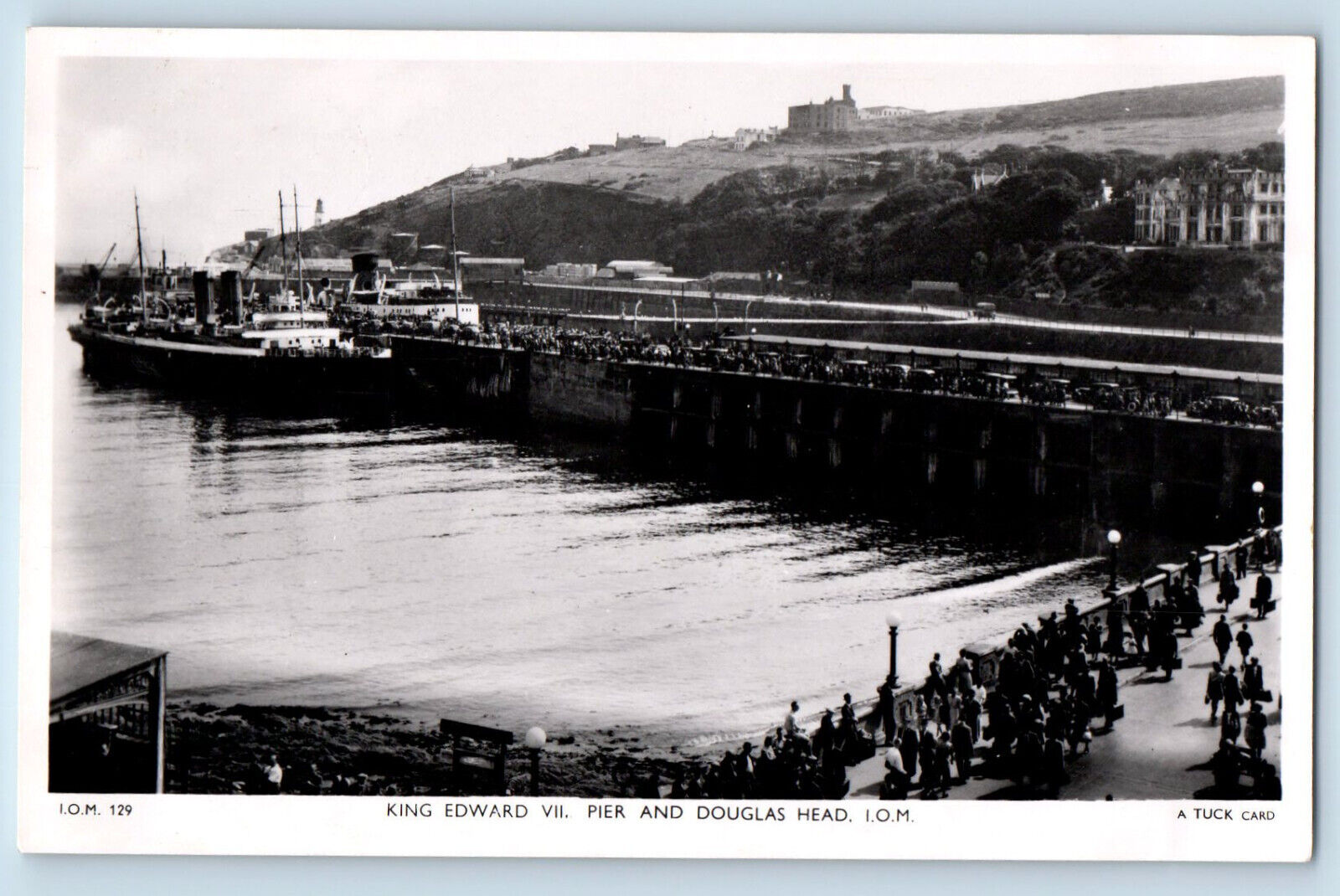 Douglas Isle of Man Postcard King Edward VII Pier c1940's Tuck Art RPPC Photo