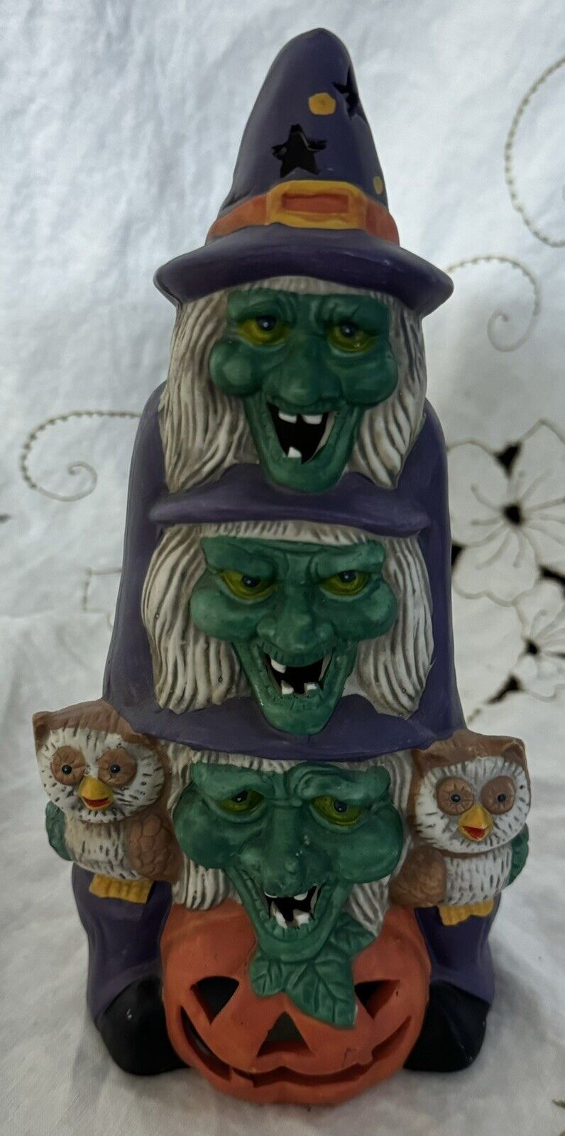 Vintage Halloween Witch Decoration Ceramic