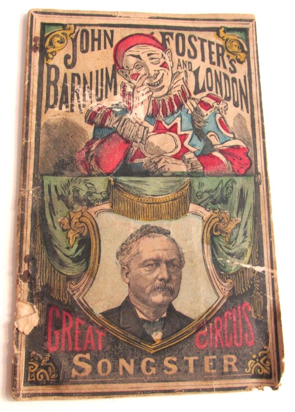 John Foster's Great Barnum & London Circus Clown Songster Booklet 1880s Song Bk