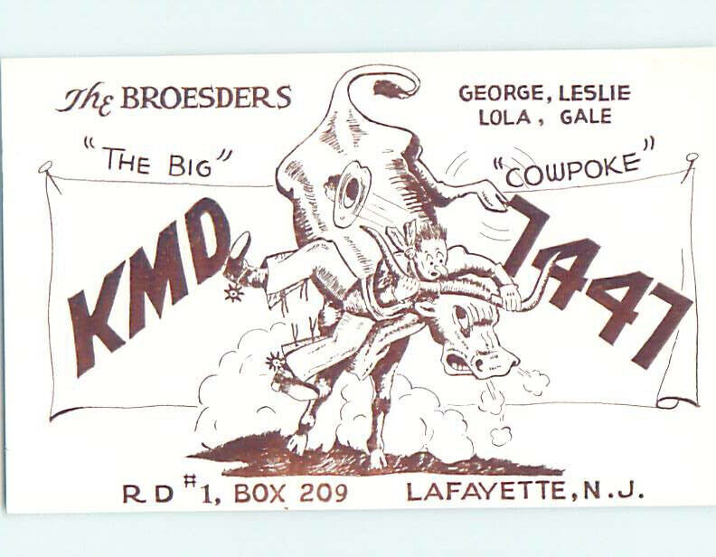 Pre-1980 RADIO CARD - Lafayette - Near Edison & Allentown & Trenton NJ AH1596