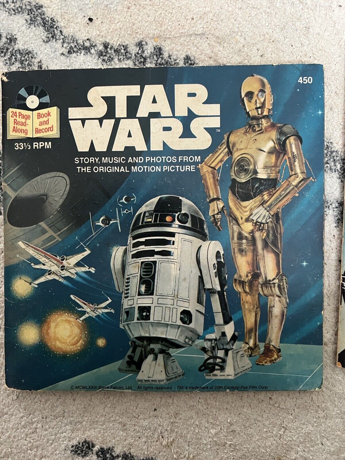 Original Star Wars 1979 Record & Photo Story Book 7\