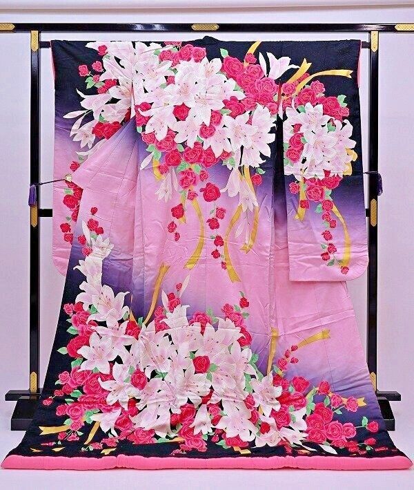 Japanese Kimono Uchikake Wedding Pure Silk japan 1663