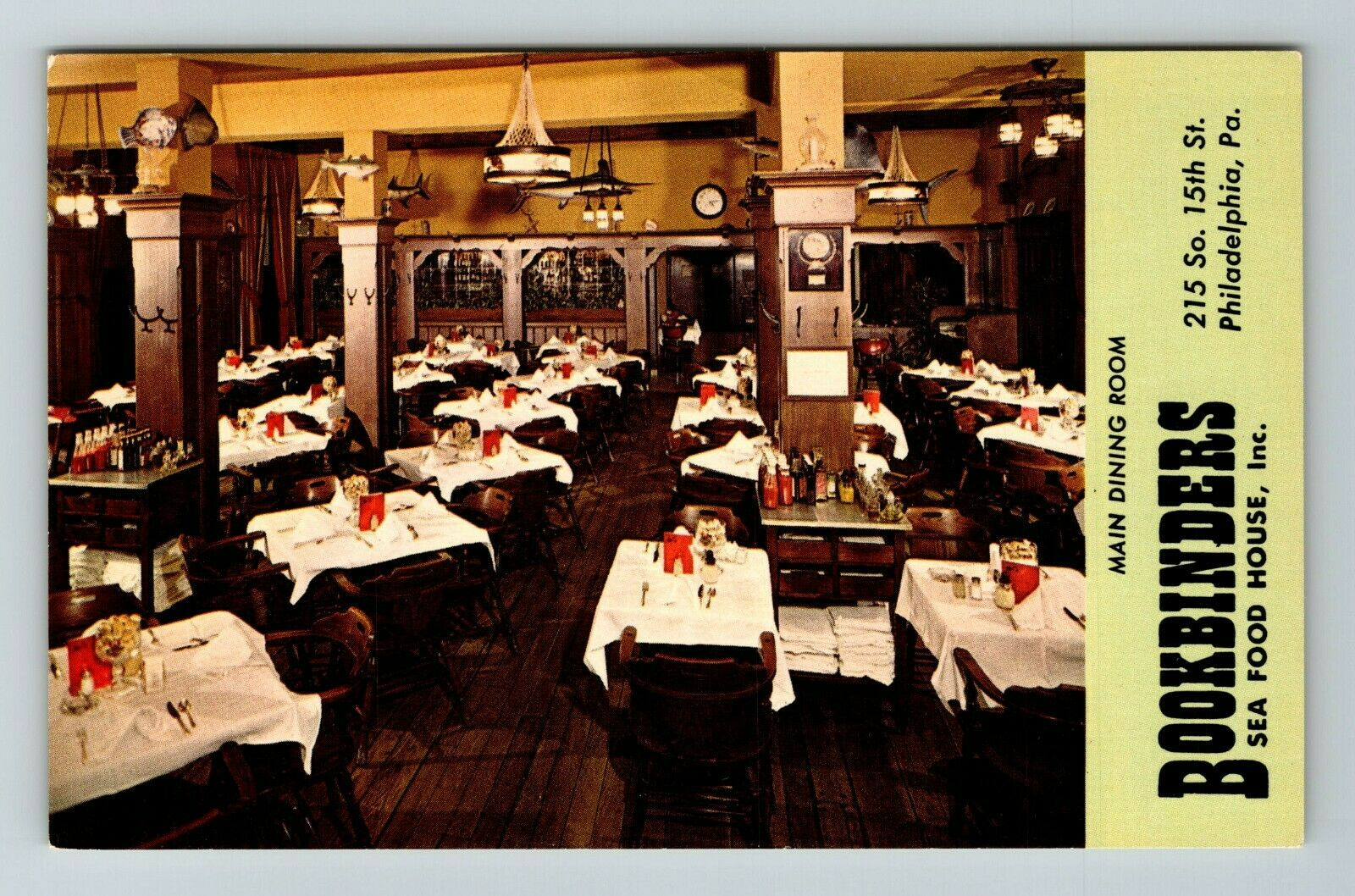 Philadelphia PA-Pennsylvania, St Bookbinders, Seafood House, Vintage Postcard