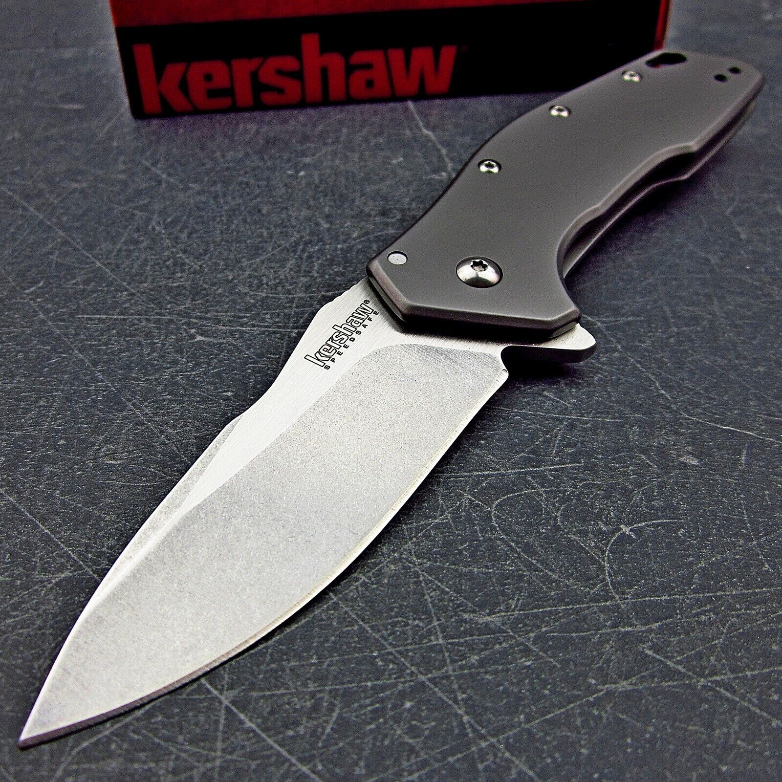 Kershaw Gray TiNi Eris Assisted Opening 8Cr13MoV Blade Folding EDC Pocket Knife