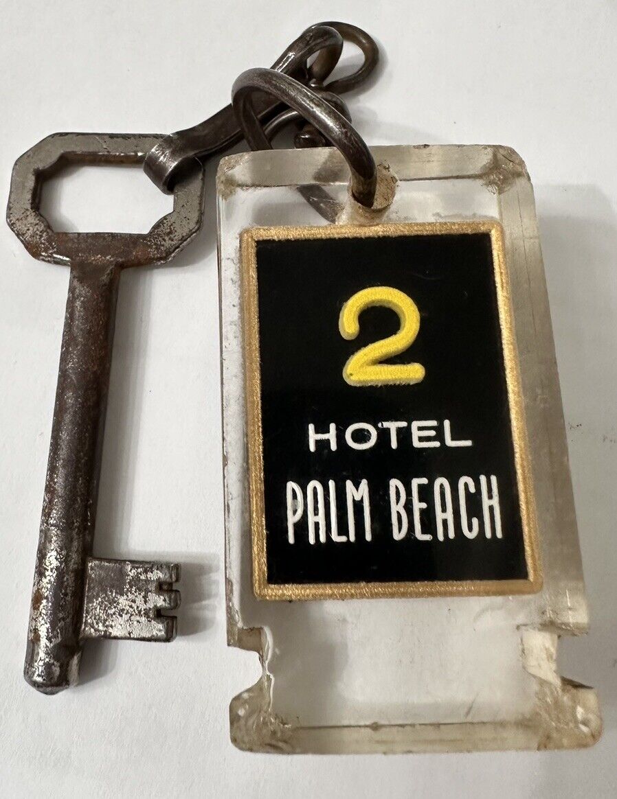 Hotel Palm Beach Palm Beach, California Hotel Lucite Fob w/ Room Skelton Key #2