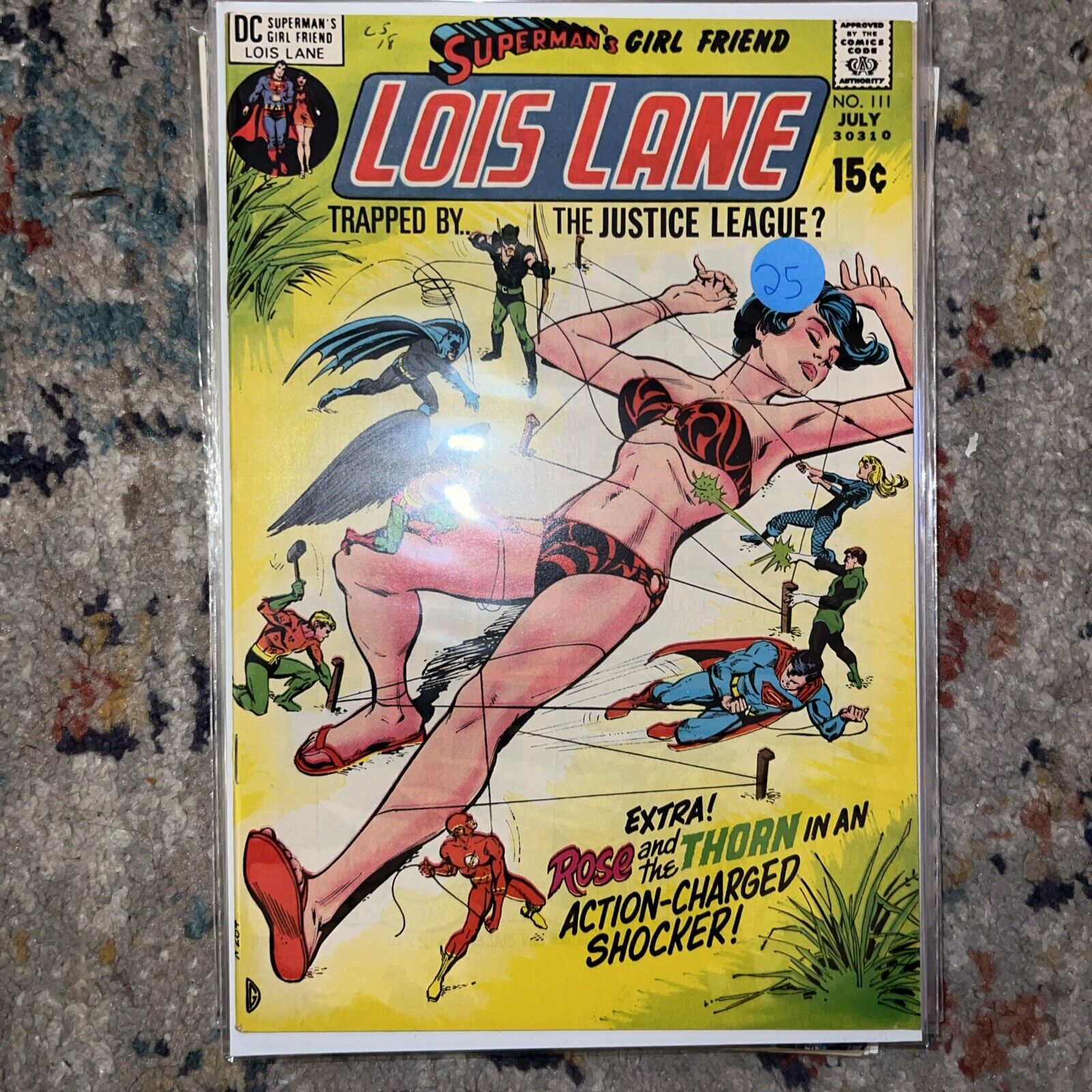 Superman's Girl Friend Lois Lane 111 Bondage Cover 1971 DC Comics Higher Grade