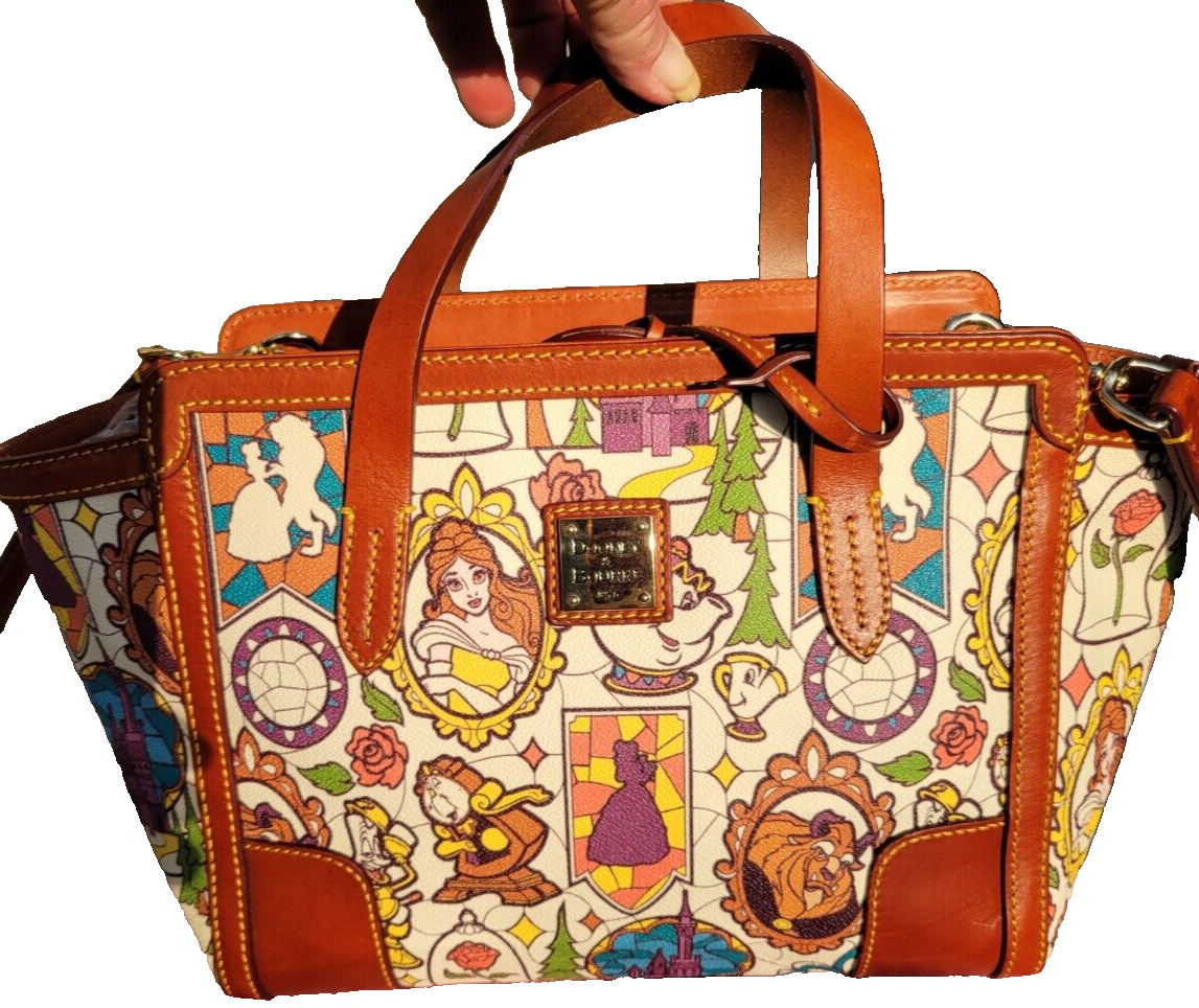 Disney Dooney & Bourke Beauty & The Beast Stained Glass Small Shopper Bag New NT