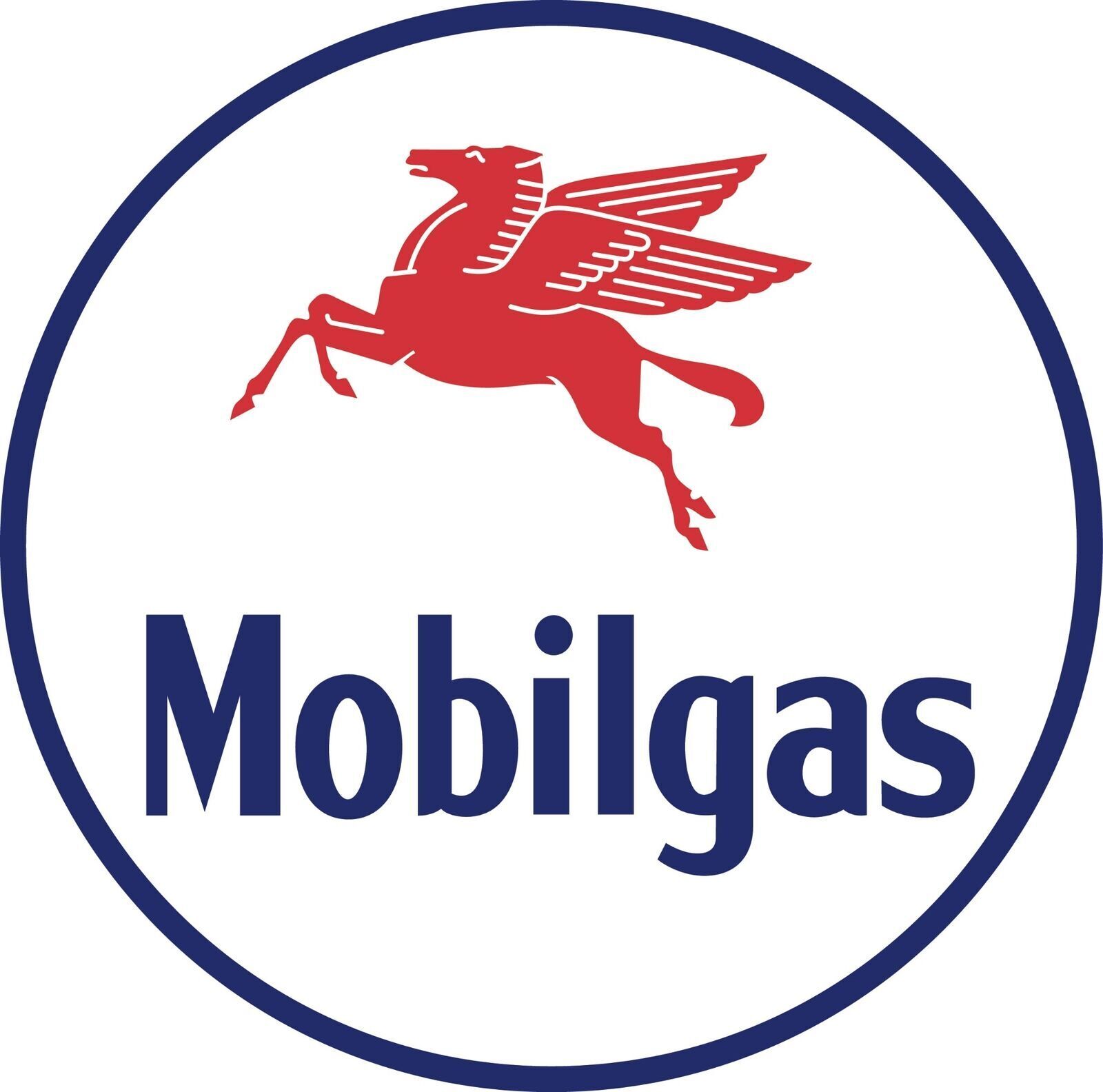Mobil Gas Circle  sticker Vinyl Decal |10 Sizes with TRACKING