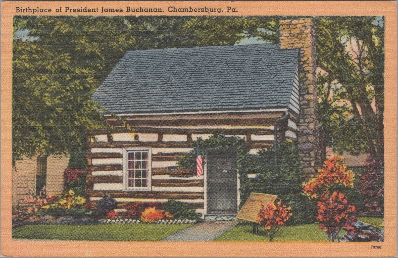 ZAYIX Postcard Birthplace President James Buchanan Chambersburg PA 102022-PC26