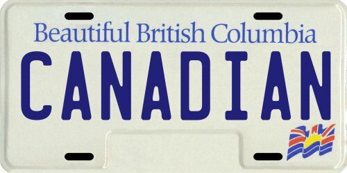 Canadian Vancouver Beautiful British Columbia Canada Aluminum BC License Plate