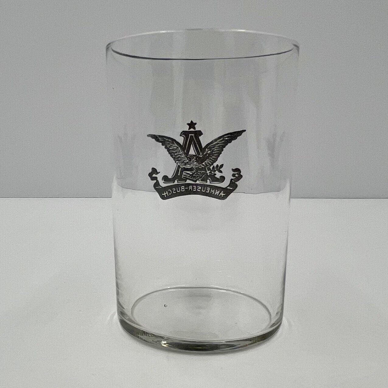 1900\'s Anheuser Busch Black A & Eagle Etched & Dyed Glass Rare