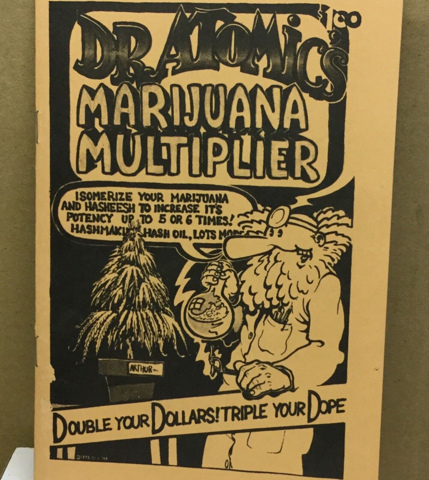 Dr.  Atomic's Marijuana Multiplier Kistone Press 1974 Larry Todd 1st Printing