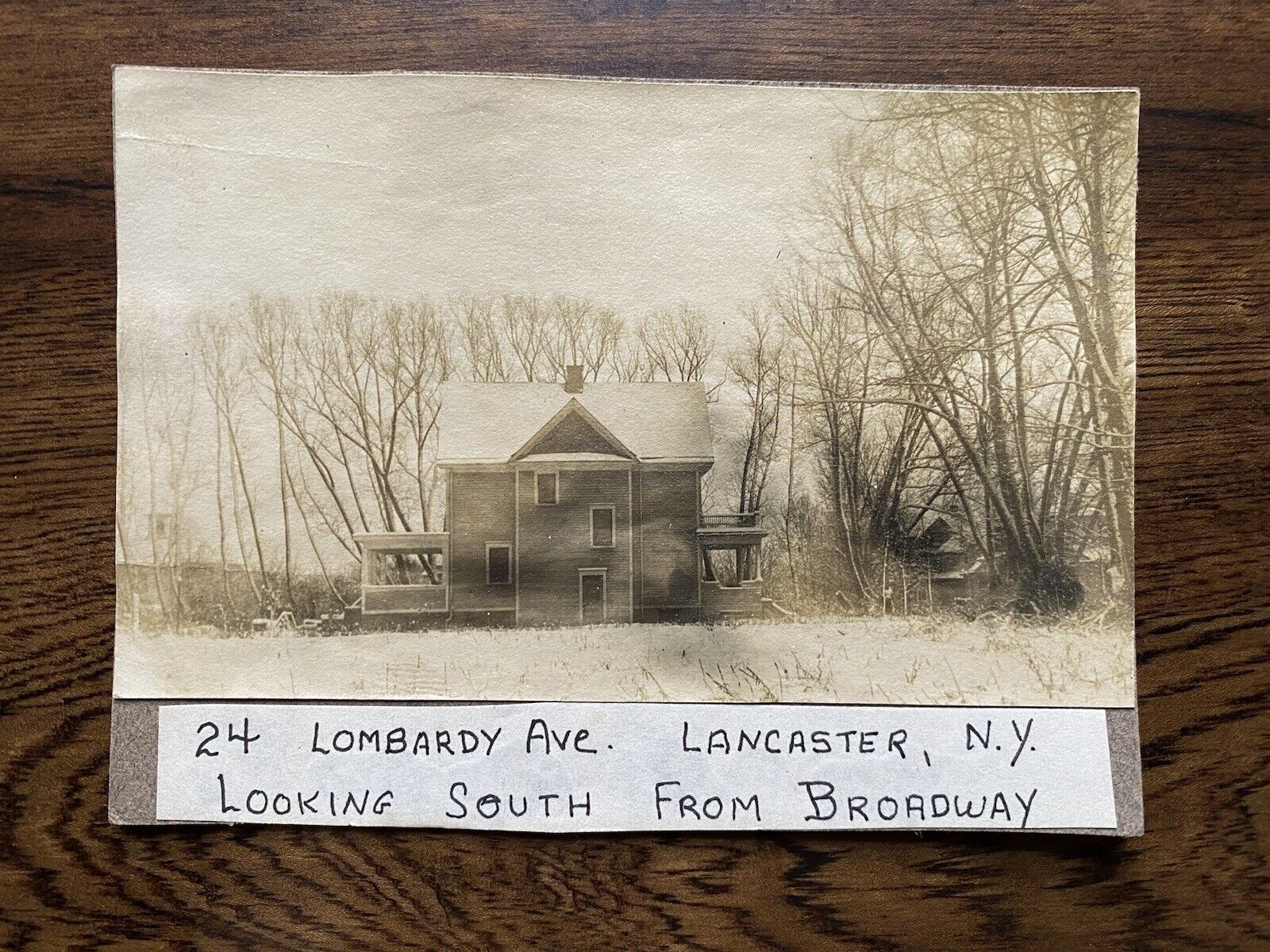 Lancaster New York House on Lombardy Ave Looking South Original Vintage Photo