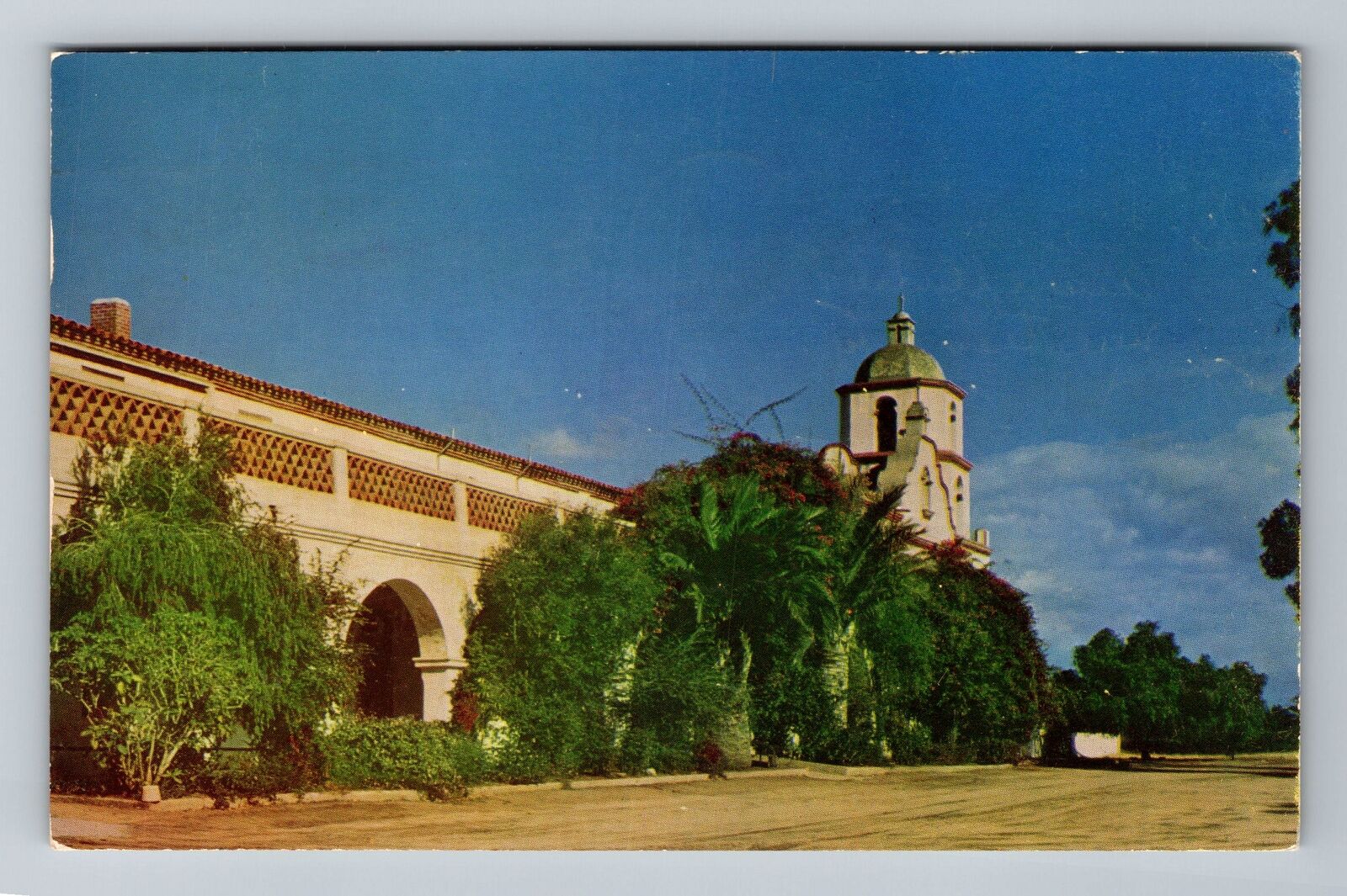 Oceanside CA-California, Mission San Luis Rey, c1953 Vintage Postcard