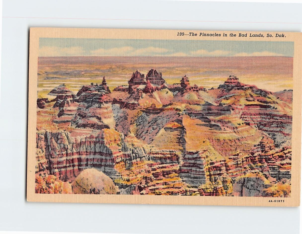 Postcard The Pinnacles in the Bad Lands South Dakota USA