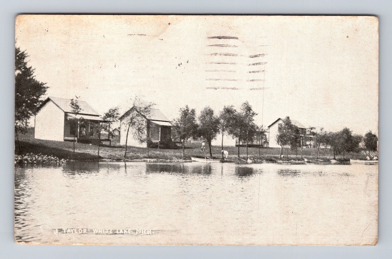 White Lake MI-Michigan, Taylor, Scenic View, Antique, Vintage c1914 Postcard