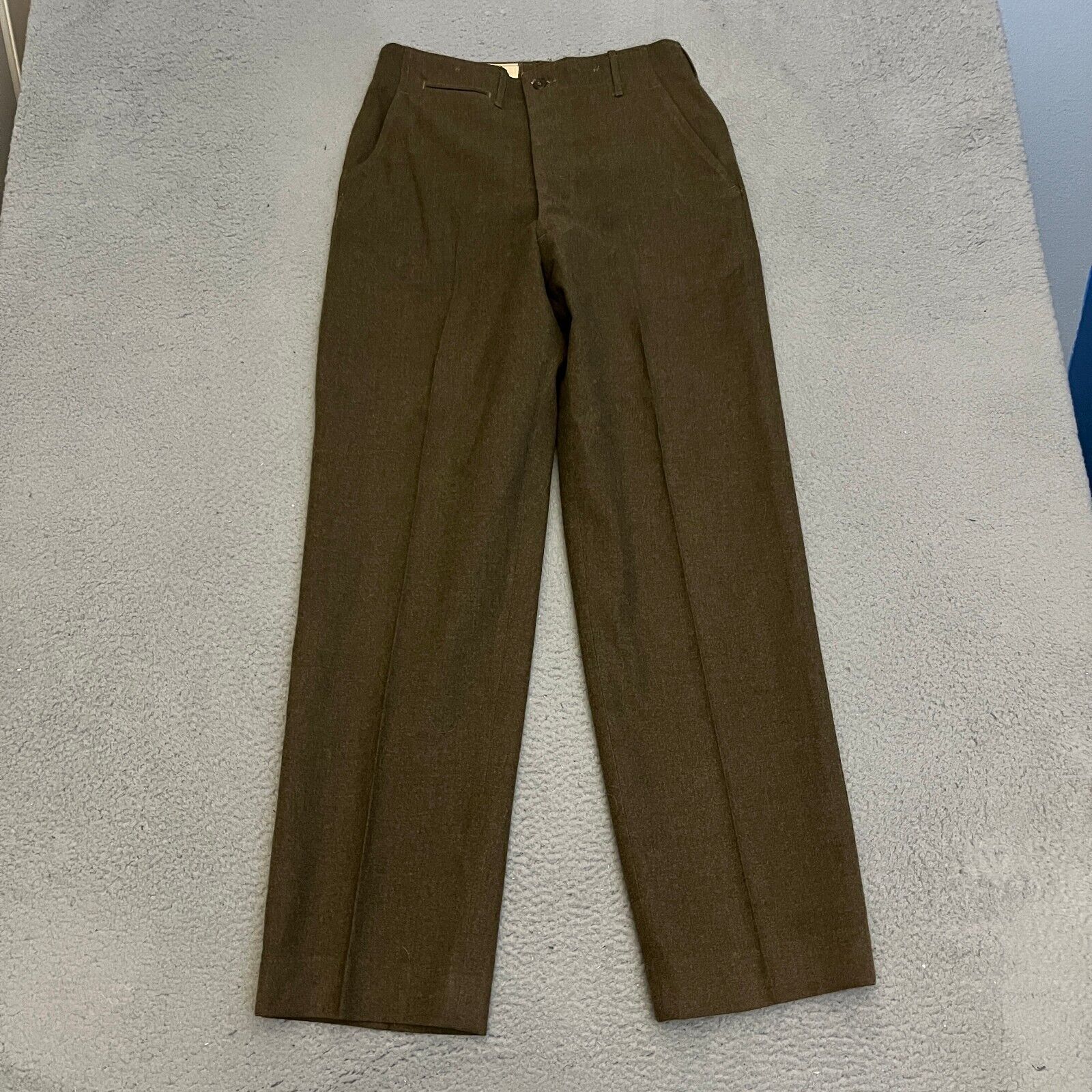 Vintage US Military Trousers Mens Size 31 x 33 Green Wool Pants
