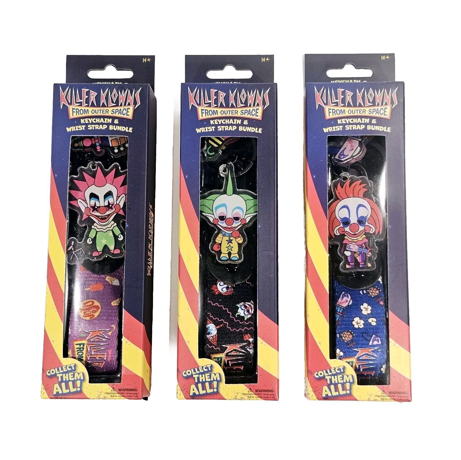 Killer Klowns Keychain + Wrist Strap Complete Set Of 3 Walmart Exclusive 2024