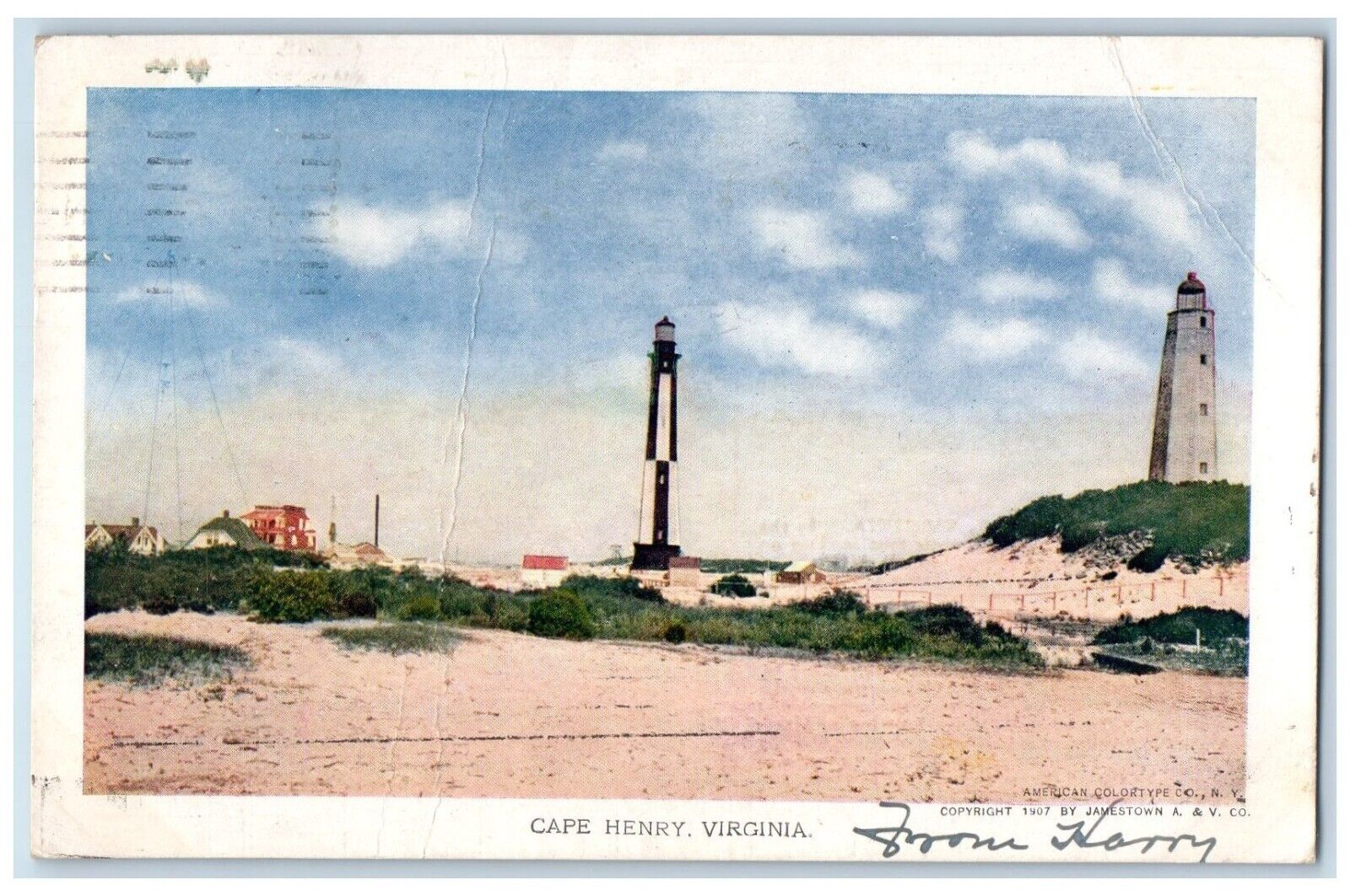 1907 Cape Henry Virginia Jamestown Exposition Norfolk Virgnia VA Postcard