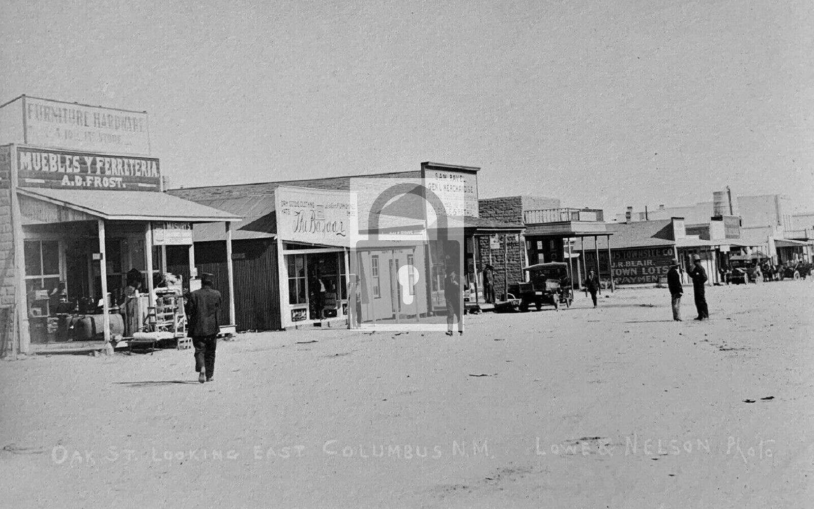 Oak Street View General Store Columbus New Mexico NM Reprint Postcard