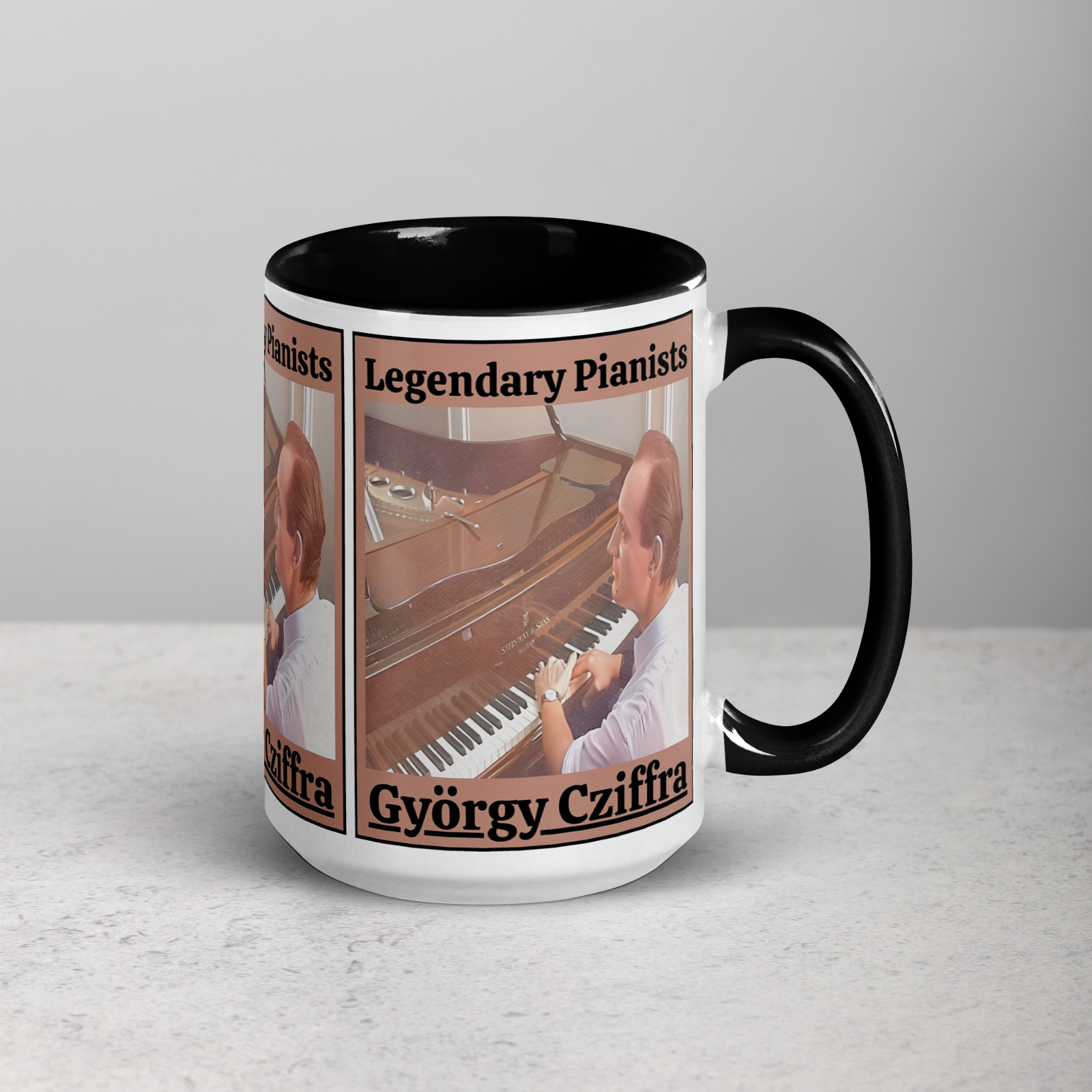 Legendary Pianists György Cziffra Premium Coffee Mug 15oz FAN ART & GIFT IDEA