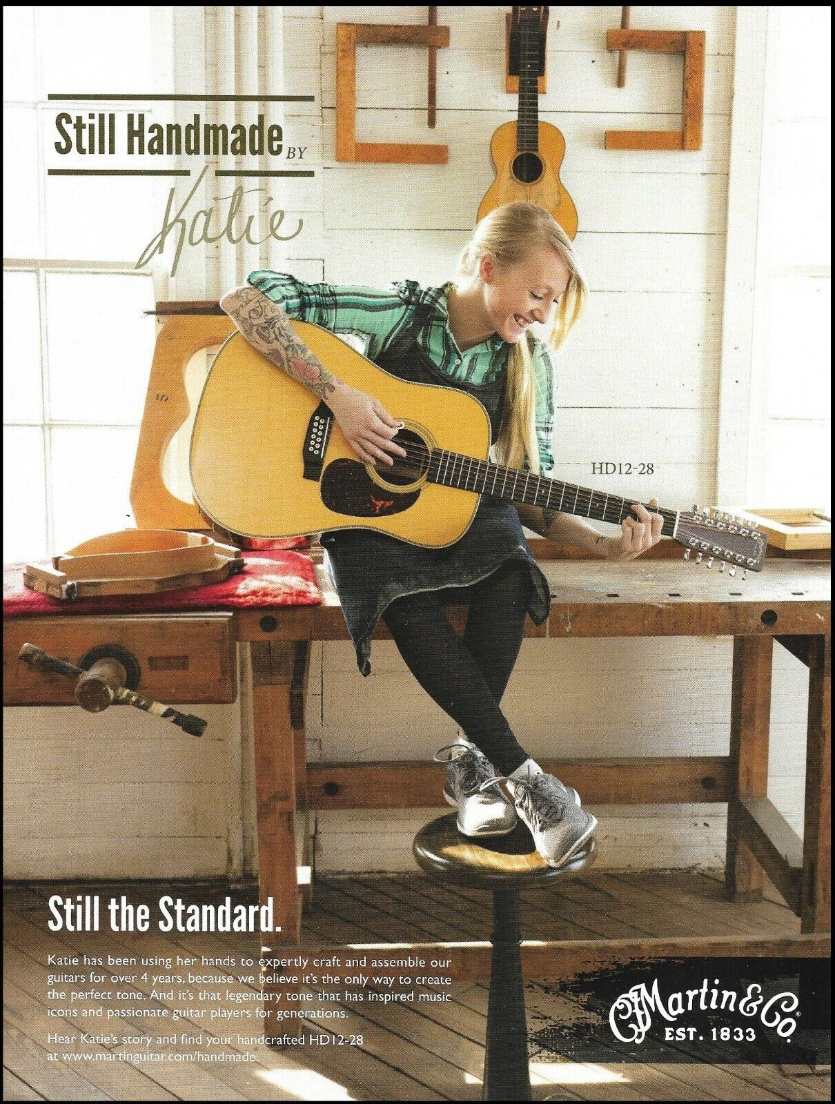 Martin HD12-28 HD-28 12-string acoustic guitar advertisement 2020 ad print