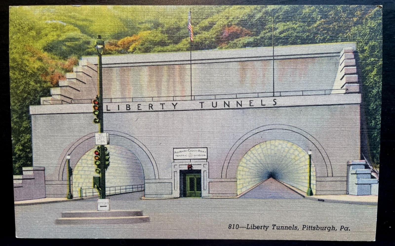 Vintage Postcard 1941 The Liberty Tunnels, PA Turnpike, Pittsburg, PA.