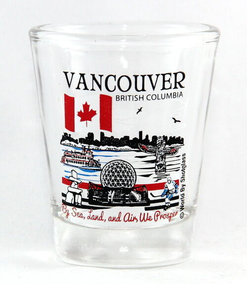 VANCOUVER BRITISH COLUMBIA CANADA GREAT CANADIAN CITIES COLLECTION SHOT GLASS 