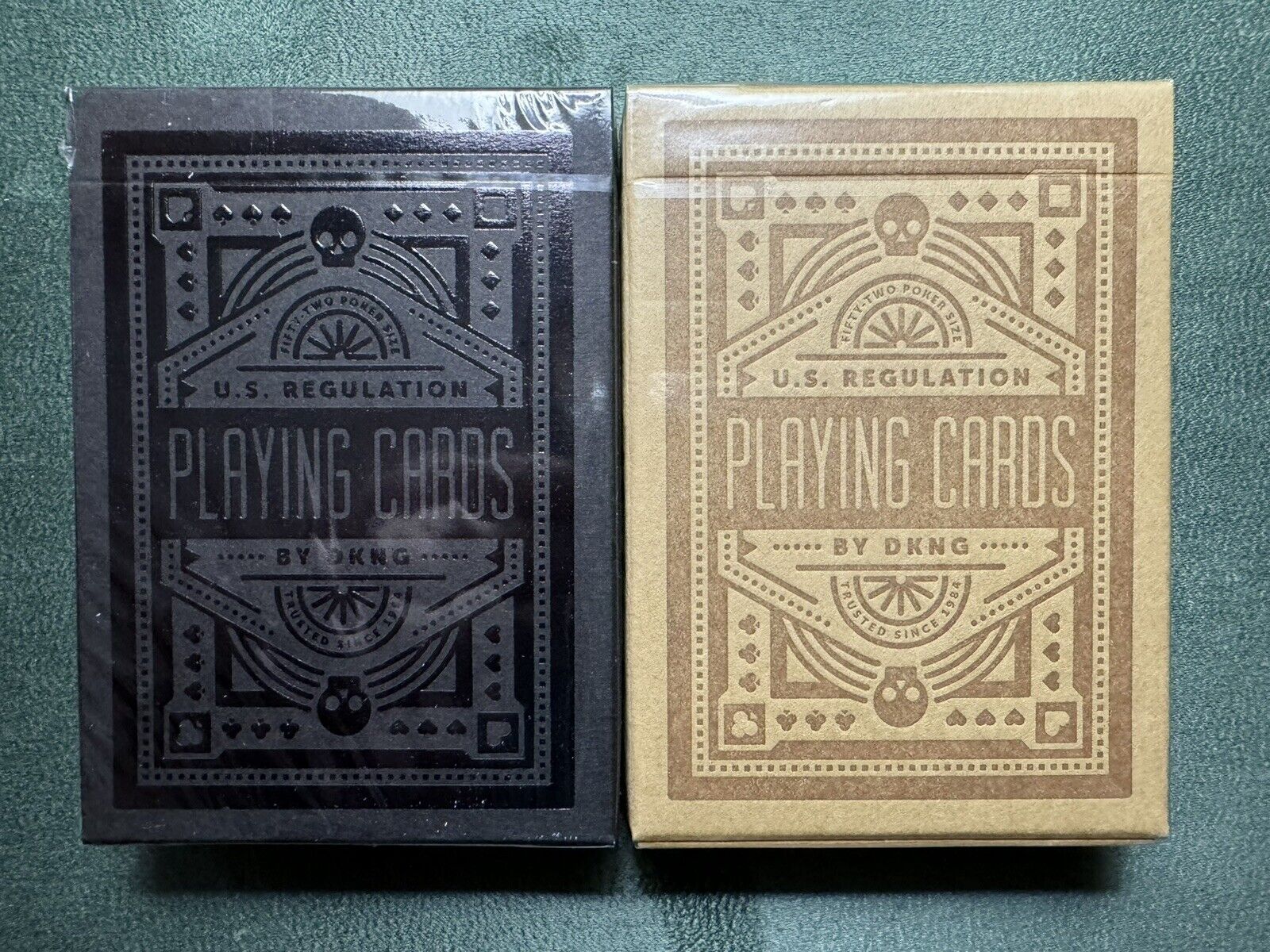 1 Deck Of Rare Black Wheels & 1 Deck Of Green Wheels Playing Cards By AOP & DKNG