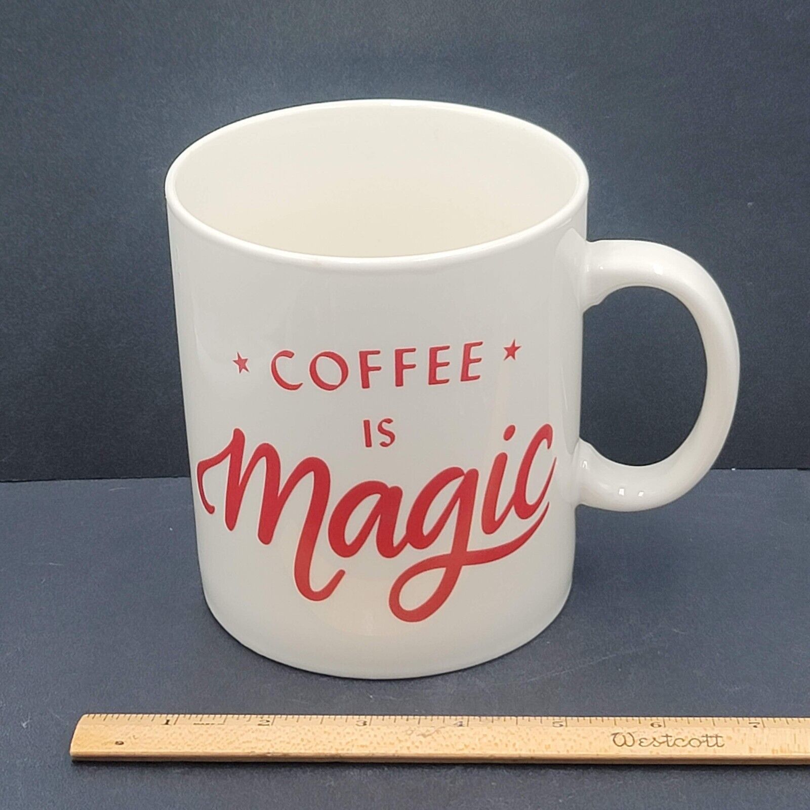 Starbucks Coffee is Magic XL 28oz Coffee Mug Cup Pink White Large