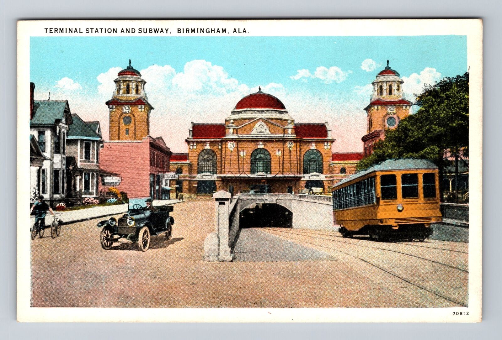 Birmingham AL-Alabama, Terminal Station And Subway, Antique, Vintage Postcard