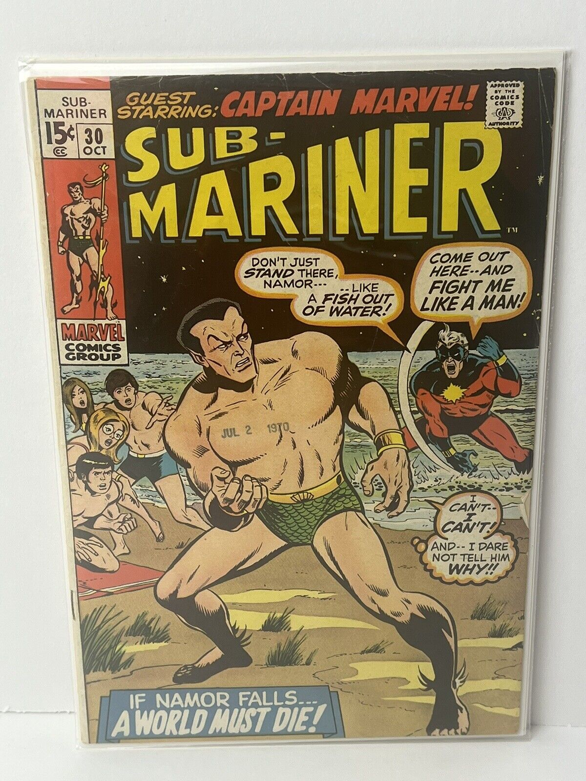 Sub-Mariner #30 Marvel Comics 1970 Bronze Age Comic Boarded