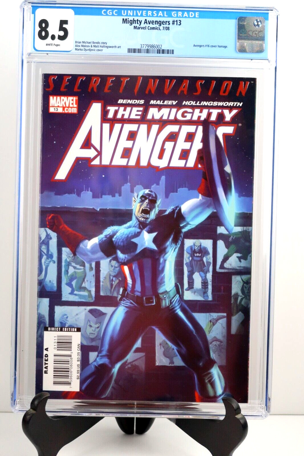 Mighty Avengers #13 CGC 8.5 Homage Cover to Avengers #16 Marvel Comics 2008
