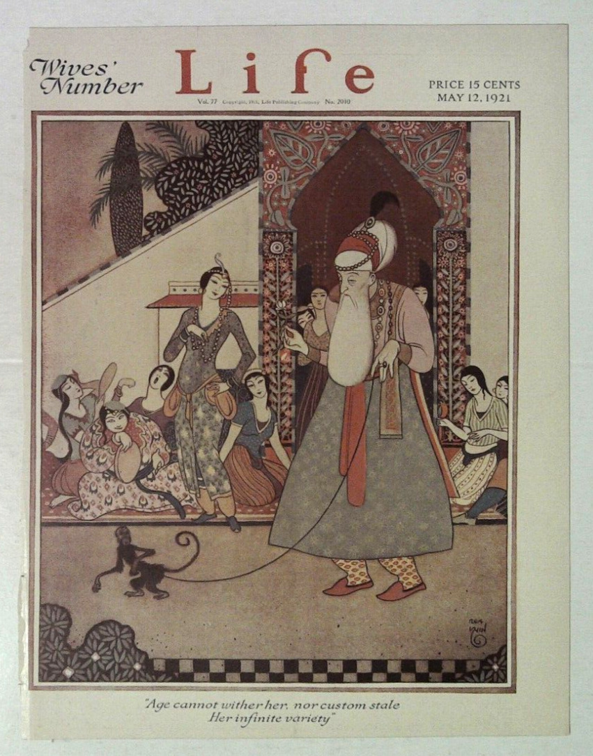 MAY 12, 1921 LIFE MAGAZINE COVER REA IRVIN EMPEROR & MONKEY ART