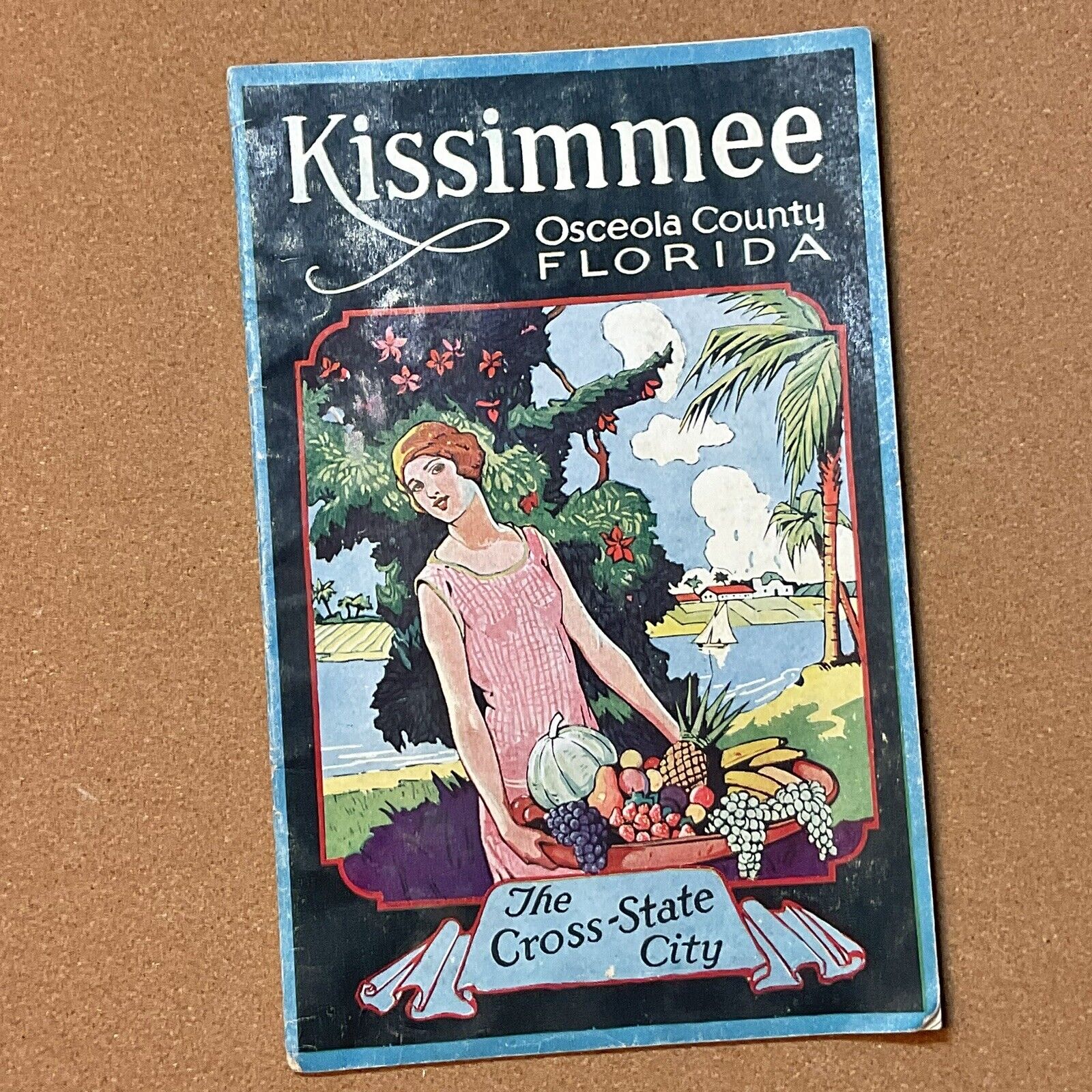 VTG TOURISM BROCHURE | KISSIMMEE FLORIDA | 1920's RARE LITHO ART DECO COVER
