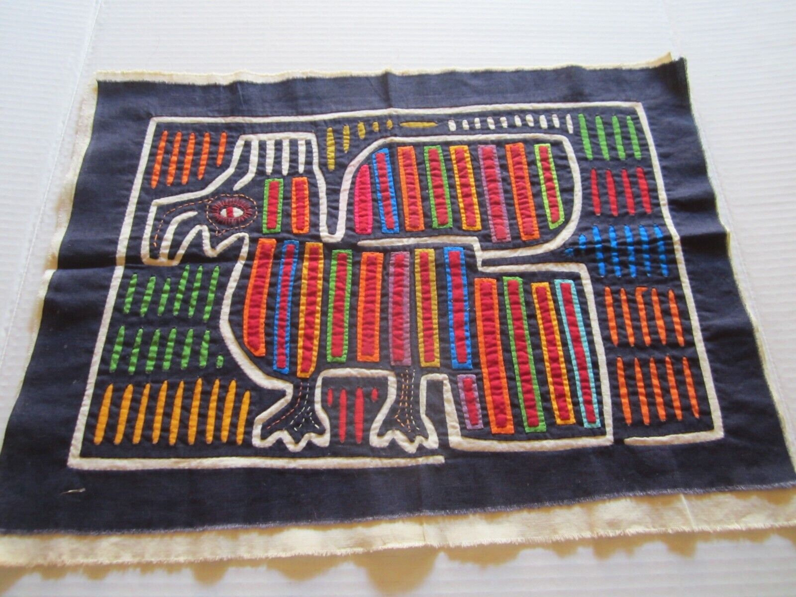  Vintage Kuna Native Hand Stitched Mola BIRD MOTIF San Blas Panama 18\
