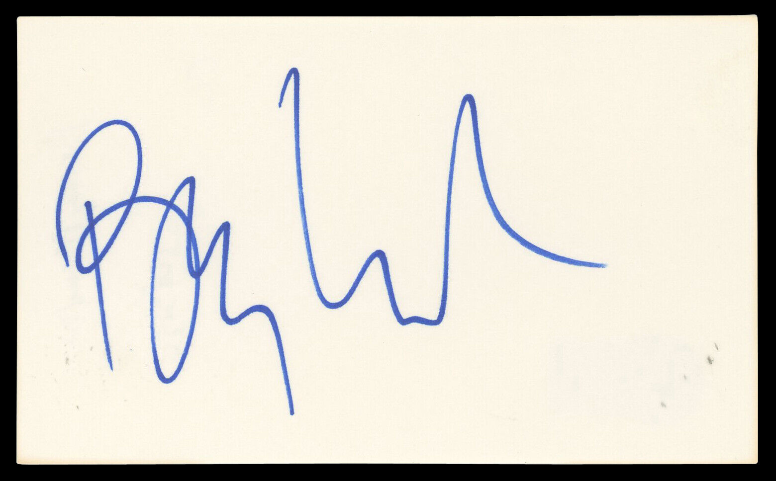 Barry Manilow Singer Authentic Signed 3x5 Index Card Autographed BAS #BN35213